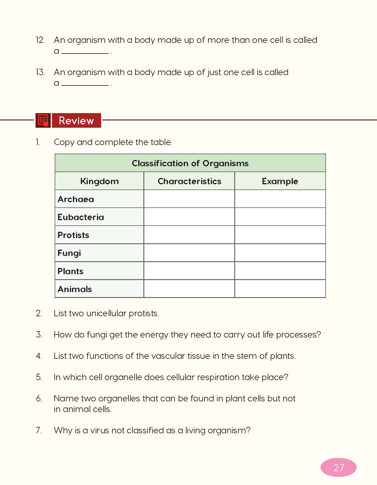 Next Generation Science Textbook – Grade 6, Book A