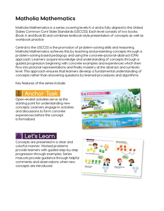Matholia Mathematics Level K (Book A) - Textbook/Workbook Combined ...