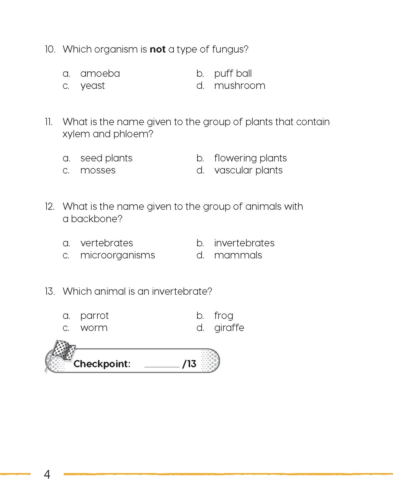 Next Generation Science – Review and Assessment Level 4