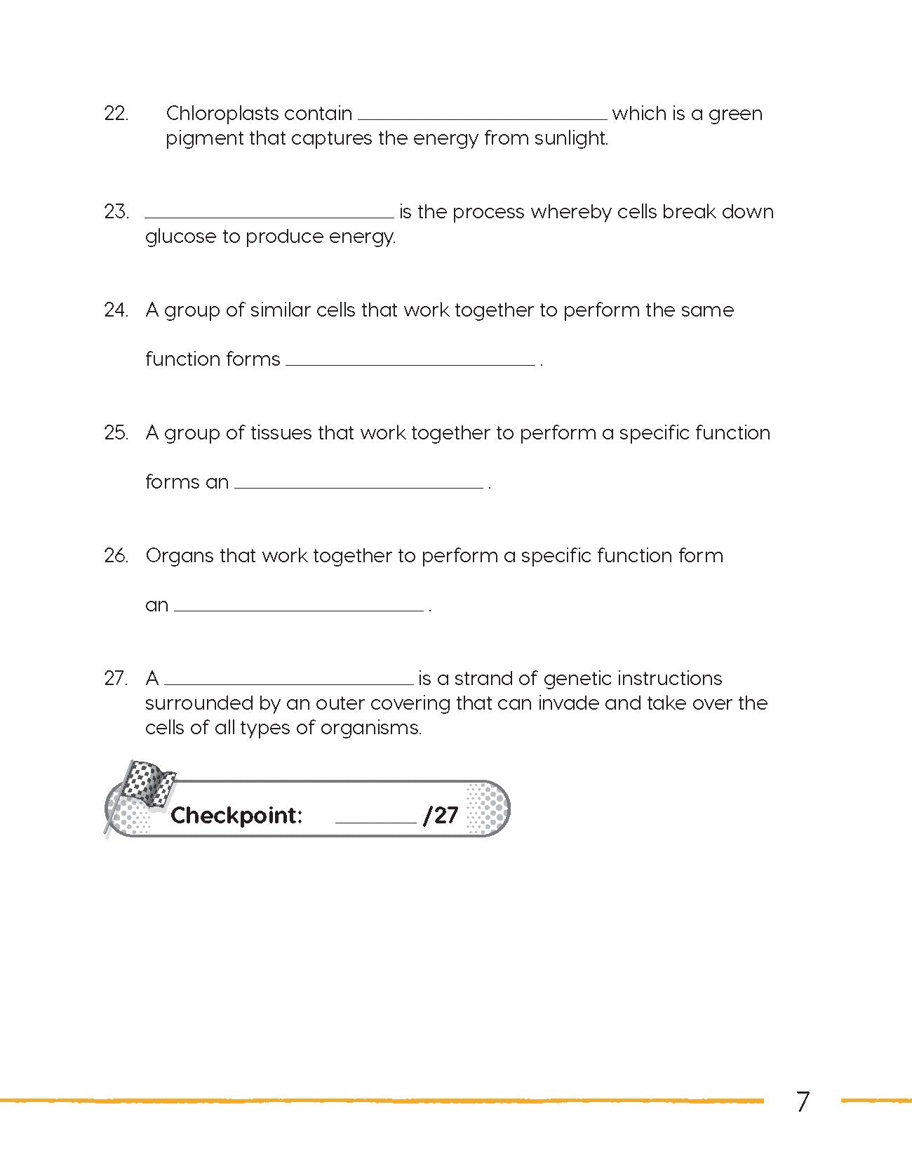 Next Generation Science – Review and Assessment Level 6