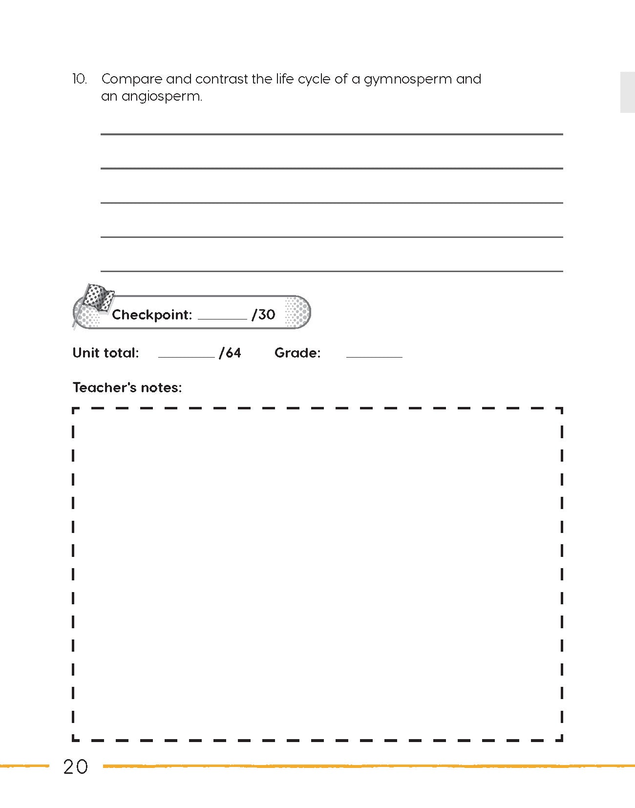 Next Generation Science – Review and Assessment Level 6